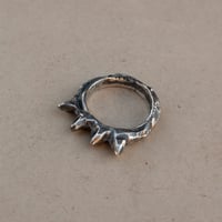Image 1 of SKULLBITER // SANDCAST STERLING SILVER RING (5)