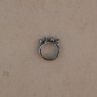Image 2 of SKULLBITER // SANDCAST STERLING SILVER RING (5)
