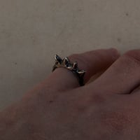 Image 5 of SKULLBITER // SANDCAST STERLING SILVER RING (5)