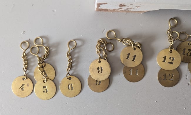 Porte-clés chambres d'hôtels