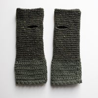 Image 2 of Wrist Worms, Green Tweed