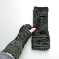 Image 1 of Wrist Worms, Green Tweed