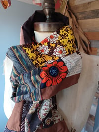 Image 1 of pieces and tucks cotton scarf