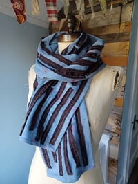 Image 5 of rows in the sky, cotton jersey scarf