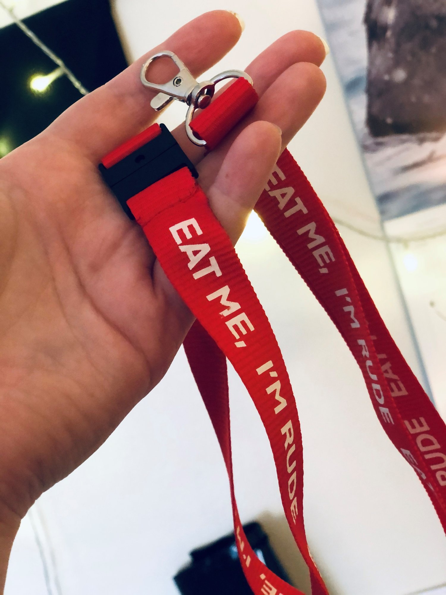 Eat Me, I'm Rude Lanyard (with safety break)