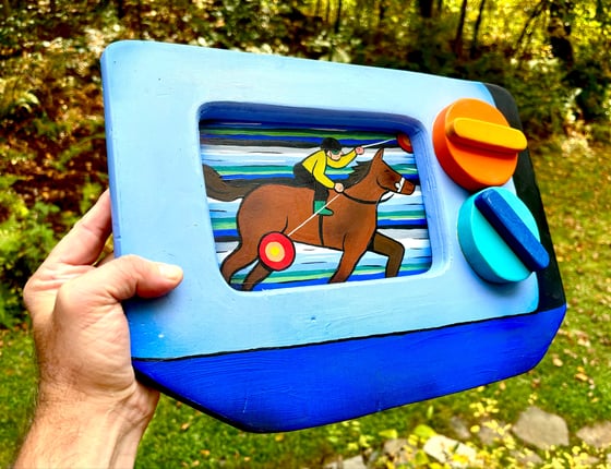 Image of Ride the Horse Yo-Yo Television 3D sculpture/painting