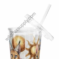 Image 4 of Sun & Moon Serval Caracal Insulated plastic tumbler 16 oz