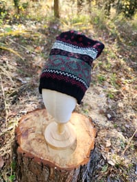 Image 1 of Wool Beanie Hat- Stripe Design