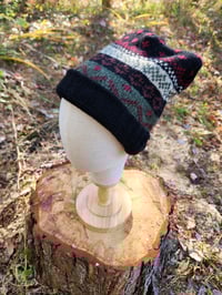 Image 2 of Wool Beanie Hat- Stripe Design