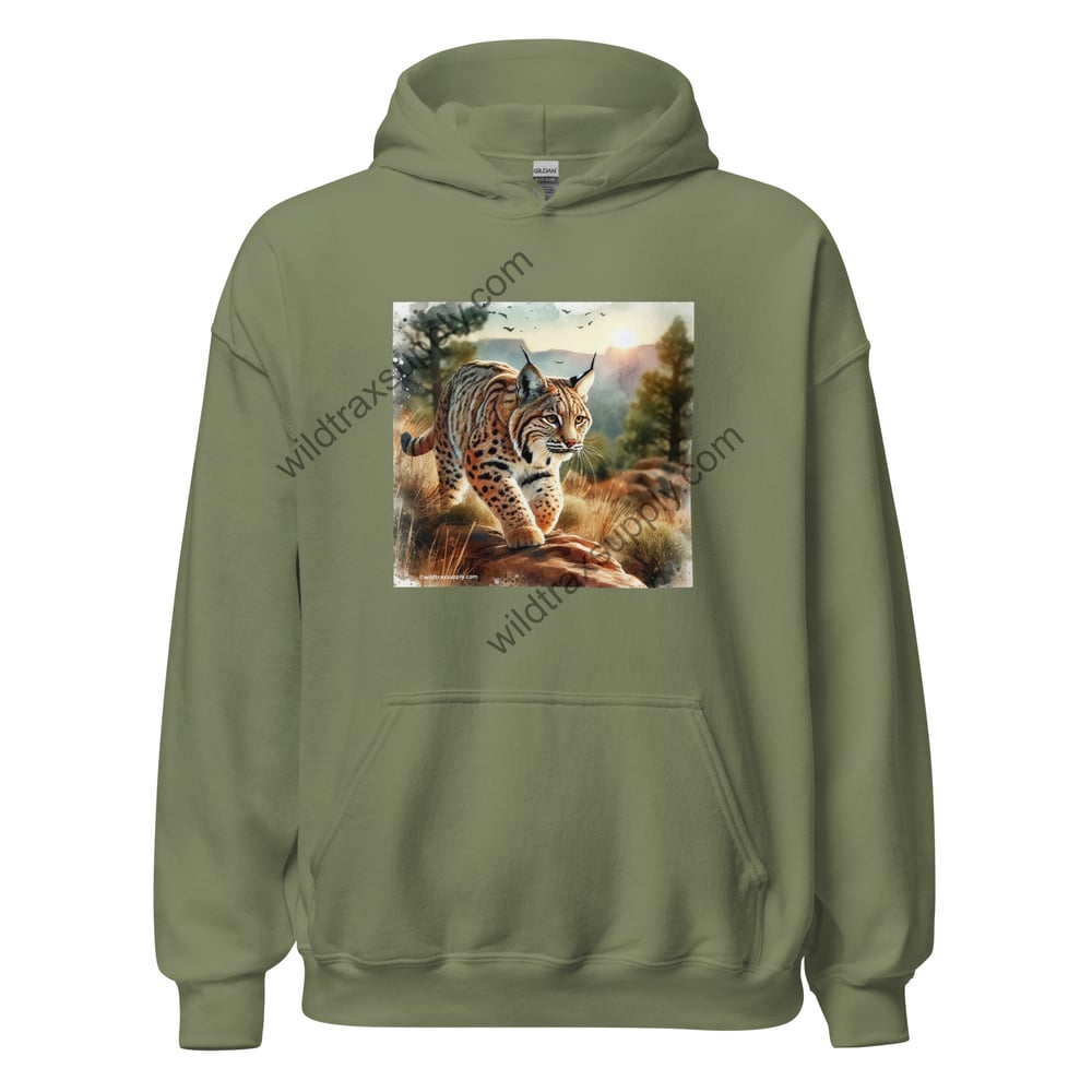 Bobcat Forest Landscape Pull-over Hoodie