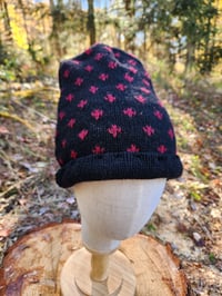 Image 1 of Wool Beanie Hat with Rolled Brim