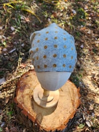 Image 2 of Gray & Mustard Dot Cashmere Headcover 