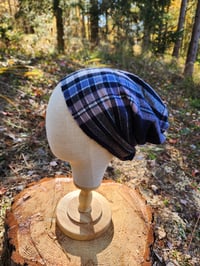 Image 1 of Black & Lavender Plaid Cashmere Headcover 