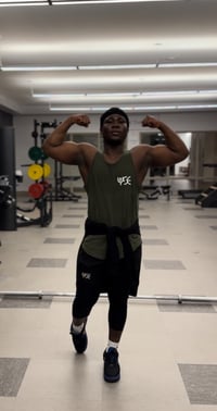 Image 3 of Army  green cotton tank top