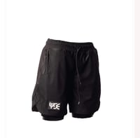 Image 1 of YSE Black phantom  fitted shorts 