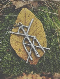 Image 3 of HEALTH & VITALITY sterling silver bind rune pendant