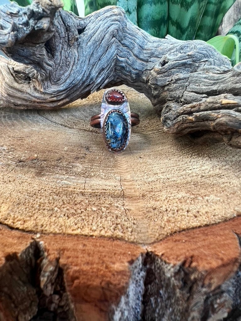 Image of Pietersite Namibia & Jelly Opal Ring