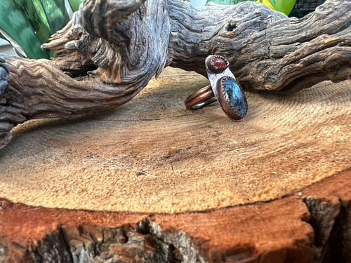 Image of Pietersite Namibia & Jelly Opal Ring