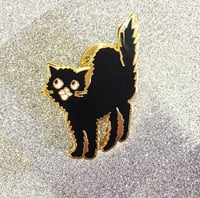 Image 2 of Scaredy Cat Enamel Pin