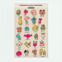 Image 1 of Marvelous Little Creatures Sticker Sheet - Series 4