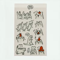 Image 1 of Silly Cats Sticker Sheet