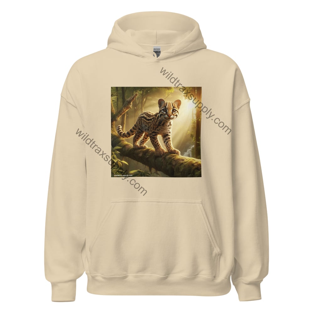 Ocelot in Rainforest Tree Pull-Over Hoodie
