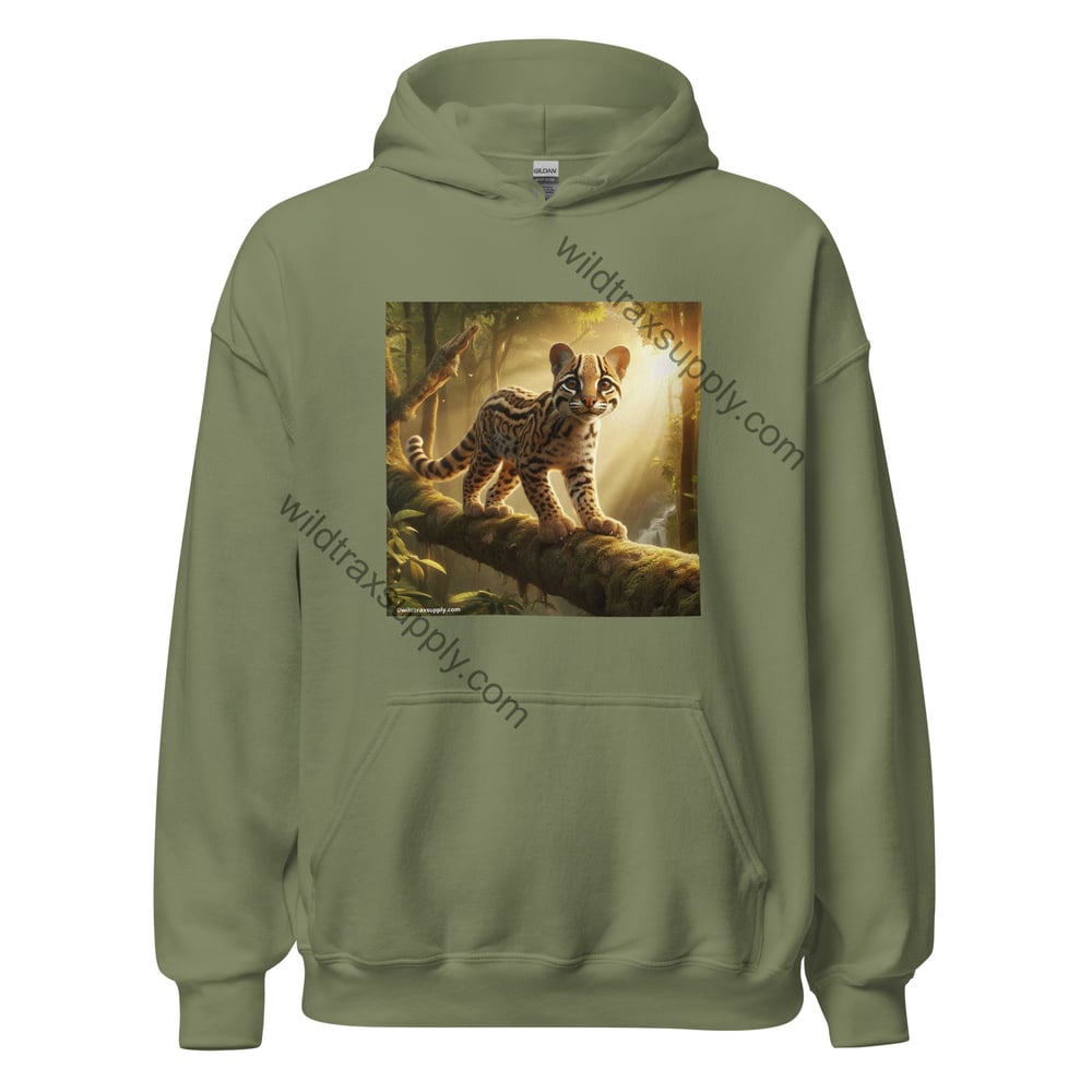 Ocelot in Rainforest Tree Pull-Over Hoodie