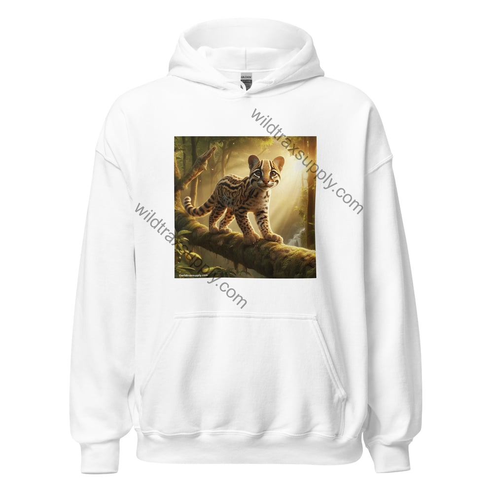 Ocelot in Rainforest Tree Pull-Over Hoodie