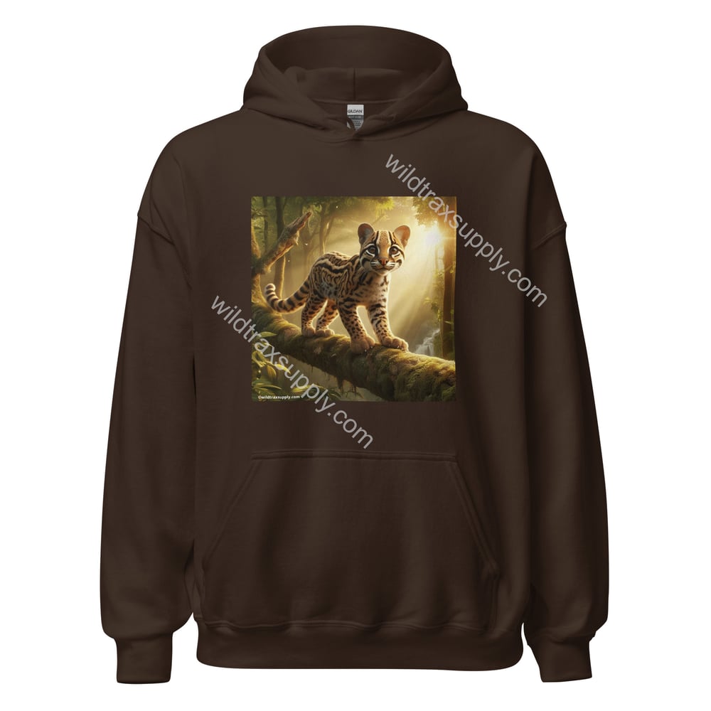Ocelot in Rainforest Tree Pull-Over Hoodie