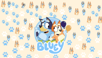 Image 1 of Bluey 16 oz Water bottle (blue or yellow)