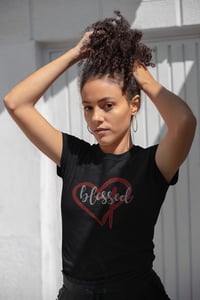 Image 1 of Blessed Tee Rhinestone T-Shirt - 2 Versions