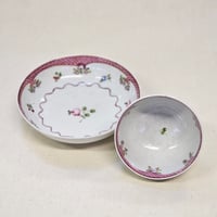 Image 5 of Antique Georgian Newhall Tea Bowl & Saucer, Pattern 173,  c.1790s