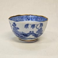 Image 1 of Antique Blue & White Chinoiserie Tea Bowl