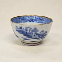 Image 2 of Antique Blue & White Chinoiserie Tea Bowl