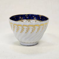 Image 1 of Antique Georgian Blue & Gilded Tea Bowl c. Late 18th Century