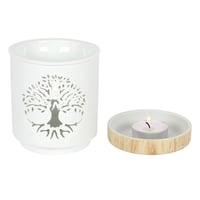 Image 2 of White Tree of Life Oil Burner and Wax Warmer