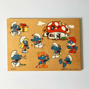 Image of Puzzle bois Schtroumpfs Simplex années 80