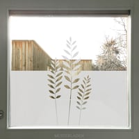 Image 1 of Milchglasfolie mit Zweigen - dekorativer Sichtschutz, Fensterfolie Naturmotiv