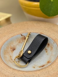 Image 3 of Personalised Looped Leather Keyring