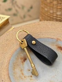 Image 4 of Personalised Looped Leather Keyring