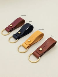 Image 5 of Personalised Looped Leather Keyring