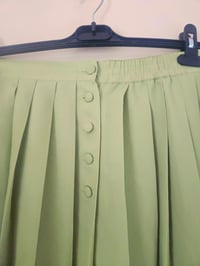 Image 3 of Vintage lime green pleated a-line skirt