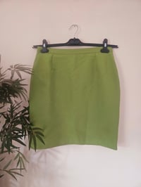 Image 1 of Vintage Lime green mod mini skirt UK 14 - 16