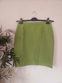 Image 2 of Vintage Lime green mod mini skirt UK 14 - 16