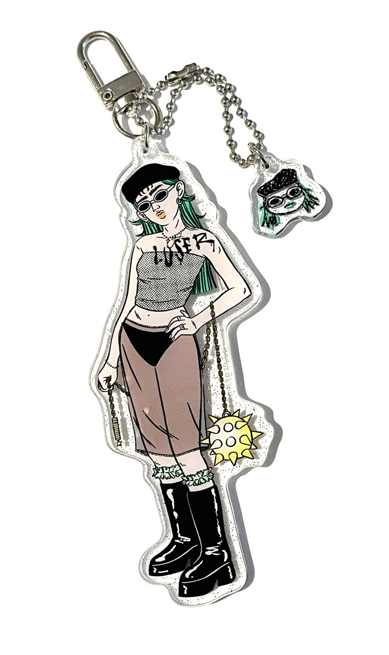 Image of Spikes Keyring (full body version)