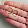 Two toned mixed metal circle earrings