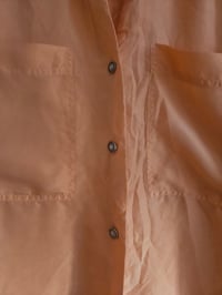 Image 5 of Vintage peach orange delicate silk shirt UK 10