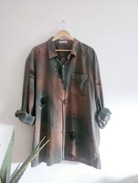 Image 4 of Vintage heavyweight oversized dyed shirt / dress UK 12 14 16 