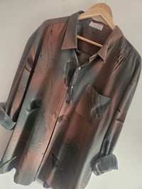 Image 5 of Vintage heavyweight oversized dyed shirt / dress UK 12 14 16 
