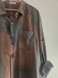 Image 6 of Vintage heavyweight oversized dyed shirt / dress UK 12 14 16 